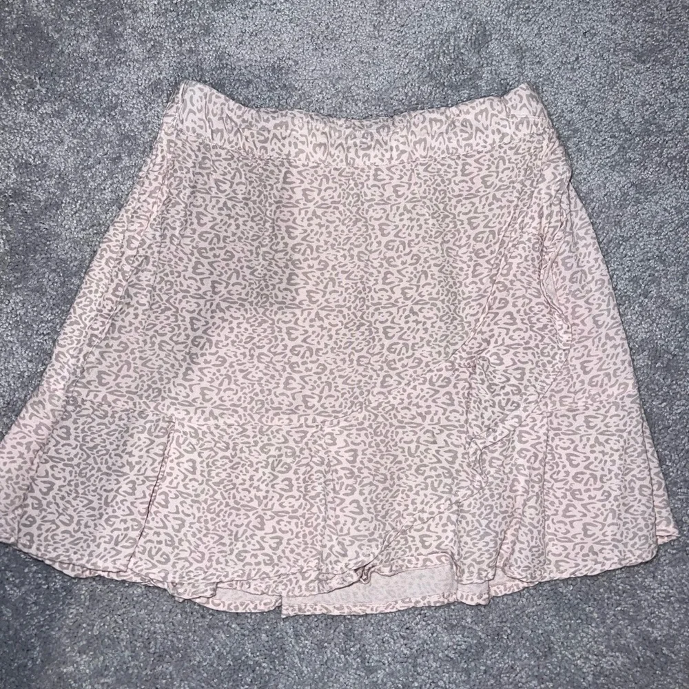 Light Pink Leopard Print Skirt